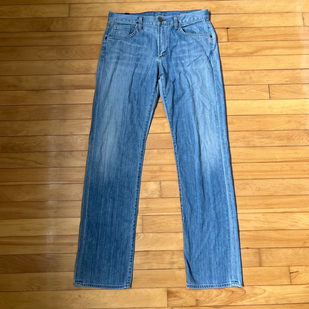 Citizens of Humanity Mens Sid Size 32 Straight Leg Jeans Light Wash Denim